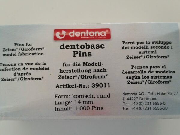 Pins ZEISER-GIROFORM-DENTOBASE